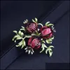 Épingles, Broches Bijoux Jeune Pointe Rouge Couleur Émail Grenade Unisexe Épingles De Fruits Été Conception Mode Aessories Femmes Et Hommes Drop Delivery