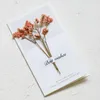 Flowers Greeting Cards Gypsophila dried flower handwritten blessing greeting card birthday gift cards wedding invitations DHL