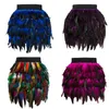 Kjolar Kvinnors Jul Santa Claus Halloween Faux Fur Feather Line Cosplay Mini Skirt Stage Kostym 2022