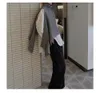 가을 겨울 ins 일본식 스타일의 복장 불규칙한 니트 코튼 조끼 캐주얼 셔츠 여성 탑스 느슨한 세련된 양복 조끼 QT200 210518