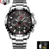 Lige horloge mannen mode sporten quartz klok heren horloges top merk luxe volledige stalen zakelijke waterdichte horloge relogio masculino 210527