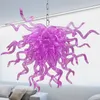 Modern Pendant Lights Lamp Hand Blown Purple Glass Chandeliers for Bedroom Home Dining Living Room Decoration Hotel Lobby