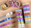 2021 new 5M DIY Self-adhesive Glitter Paper Tape Sticker Wedding Birthday Festival Decoration Home Decor free