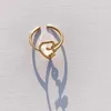 Clusterringen Origineel ontwerp Hoge gepolijste legering aankomst Hollow Face Statement Ring Fashion Sieraden Charmant voor vrouwen Bague Bijoux