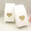 Sacchetti regalo in carta Kraft da 50 pezzi con finestra in PVC trasparente a forma di cuore, scatole per imballaggio per torta di caramelle al cioccolato, matrimonio, baby shower