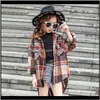 Shirts Baby Clothing Baby Maternity Drop Delivery 2021 Autumn Swallowtail Lapel Childrens 8 10 12 Kids Girl Clothes Girls Classic Plaid Shirt