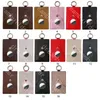 2021 Toppmodedesigner Fall för fall PU-läder Key Chain Cardholder Anti-Lost Device Protective Cover Air Tag Shell7755714