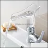 Robinets de salle de bain, douches comme maison Robinets d'évier de gardethroom Robinet Mti-Color Robinet froid et monté sur le pont Transparent ABS Plastique Laiton Materi