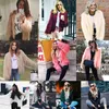 Overcoat Autumn Winter Women Faux Fur Coat Solid Color Long Sleeve Fluffy Outerwear Short Jacket Hairy Warm Overcoat 211110