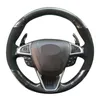 Capa de volante do carro Cobertura de fibra de carbono preto macio para Mondeo Fusion 2013-2021 / Edge 2021-2021