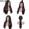 Perruque Lace Frontal Wig Remy péruvienne lisse, transparente HD, 13x4, pre-plucked, avec cheveux de bébé, pour femmes