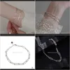 Lien, chaîne Bracelets Drop Livraison 2021 Étoiles scintillantes Double Galaxy Bracelet Femme Design coréen Simple étudiant Bijoux Pxejr