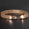 10mm 12mm Big Wide per donna Uomo Bracciale 585 Colore oro rosa Doppia tessitura Rolo Cavo Curb Link Catenaria Catena Gioielli Cbb01