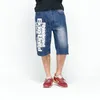 Jeans Mode Hoge Kwaliteit Mannen Harem Korte Broek Streetwear Heren Hip Hop Shorts Baggy Denim Shorts Mannelijke Losse Big Maat 44 42 210518