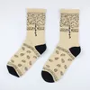 Chaussettes Grimace à fleurs de cajou, chaussettes en coton tendance pour hommes et femmes, styliste décontracté, Sport201D