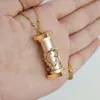 Collane pendente Mini Kaleidoscope Collana in oro Colore oro in acciaio inox cristallo di cuore per bambini regalo girocollo gioielli gioielli