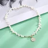Dorado Vintage Natural Pearl Choker Chain Necklaces Gold Color Metal Pendants For Women Bohemian Wedding Party Jewelry Gift 220212