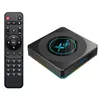 X96 X4 Amlogic S905X4 Android 11.0 TV Box 4GB + 64GB WIFI SMART RGB ضوء مشغل الوسائط 8K مجموعة أعلى صناديق