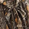 Lady Fashion Snake Print Shirt Dress Bow Tie Collar Long Sleeve Loose Dresses Stretch Waist Knee Length Pleated Vestidos Autumn 210515