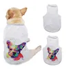 DIY Dogs T Shirt Apparel Sublimation Blank Pets 3 Sizes Sleeveless Dog Puppy Vest Clothes Supplies Polyester Fiber SN3890
