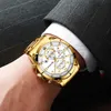 Big Diver Men Watches Brand Luxury Curren Gold Watch Men Waterproof Chronograph Golden Male Wristwatch Relogio Masculino 210527