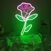 LED Neon Sign Sign Smile Flower Wedding Christmas Birthday Party Home Good Ieda Sypialnia Decor Night Lampa Prezent