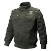 Casaco militar de inverno Outwear Mens Algodão Piloto Piloto Exército Bomber Jaqueta Casaco Homens Casuais Casacos de Beisebol Jaquetas Varsity 6XL Y1109