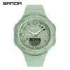 Sanda Brand Fashion Trend Outdoor cwp Watches Boys and Girls Middle School Student Quartz Alarm Luminous Watch