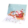 Cartes de voeux 3D Up avec enveloppe coupe carte postale pour anniversaire noël saint valentin fête mariage décoration #02