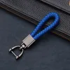 Creativity Colorful Leather Car Keychain Lost-proof Zinc Alloy Key Chain with Screwdriver