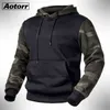 Armé Green Men Militär Kamouflage Hoodies Höst Vinter Hooded Sweatshirts Male Camo Hoody Hip Hop Streetwear Brand Top 4xl 211217