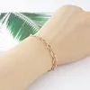 Länkkedja modestil präglad spole oval armband kvinna armband rostfritt stål smycken kärlek gåva grossist b-2