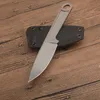 En soldes!! Couteau droit de survie D2 Satin Drop Point Blade Full Tang Couteaux à poignée en acier avec Kydex et boîte de vente au détail