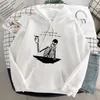 Punk Style Women's Hoodie Skull Långärmad Casual Top Goth Skelett Mörk Svart Loose Ulzzang Fashion Sweatshirt 210809