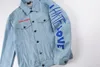 Mężczyźni Jeans Kurtka Przycisk Down Haft Blue Denim Coats Men's Angel Bad Moda Casual Outwear Topy