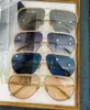 Zagraniczne okulary przeciwsłoneczne złota rama szaro szarpane okulary słoneczne odcienie gafas de sol kobiety mody z pudełkiem 8637809