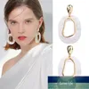 Boucles d'oreilles géométriques en acrylique pour femmes, boucles d'oreilles pendantes ovales et rondes en résine Vintage, bijoux de mariage bohème à la mode, prix d'usine, conception experte, 2020