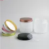 200g Refillerbar Frost Pet Jars Aluminium lock 6.666 Stor tom plast kosmetisk contaier med tätningsgöd
