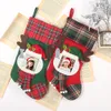 Christmas Stockings with Photo Frame Buffalo Plaid Kids Gift Bags Holiday Party Xmas tree Fireplace Decor XBJK2109