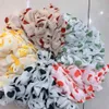 Grid Floar Printed Girls HairBands Summer Children's Candy Colors Fashion Horsetail Hair Ring Large Intestine Elastic Rope loop Accessories Supplies G821399