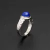 925 Sterling Silver Movie "The Vampire Diaries" Elena Gilbert Inspired Daylight Ring Real Lapis Lazuli