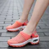 Sandalet 2022 Kadın Ayakkabı Rahat Artırma Yastık Kaymaz Platformu Sandalet Nefes Örgü Açık Yürüyüş Terlik