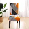 Spandex Printing Chair Cover Modern Removable Anti-dirty Kitchen Seat Case Stretch Slipcovers For Banquet Dining Room Covers