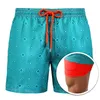 Shorts pour hommes Double couche pantalons de plage les hydroglisseurs fournissent un cordon élastique taille haute tissu extensible natation XIN-