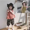 Summer Girls' Clothing Sets Japan & South Korea Sleeveles A-line Vest + Pants 2PCS Kids Clothes Suit Children 210625