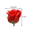 50pcs Dia 4.5cm 3 layer curled Soap Rose Head beauty Wedding Valentine's Day Gift Wedding Bouquet Home Decor Hand Flower Art