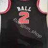 Maglia da basket da uomo cucita 2 Lonzo Ball 11 Demar DeRozan 23 Dennis 91 Rodman Scottie 33 Pippen Maglia rossa bianca nera a righe blu Alta qualità