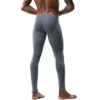 Men's Body Shapers Men's Men Long Johns Translucent Ice Silk Male Tight Leggings Thermal Underwear Elastic Thermo Underpants