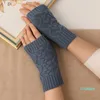 5本の指の手袋Shuchan 100％カシミヤ暖かい冬の女性アダルトリストソリッドミトンのファッションフィンガーレス11