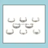 Toe Rings Body Jewelry 8Pcs Elegant Women 925 Sterling Sier Ring Foot Adjustable Beach Fashion Show Retro Style Jewellry Drop Delivery